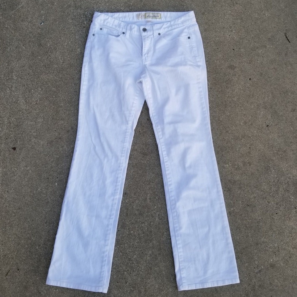 Bootcut White Jeans Denim Sz 6 career casual